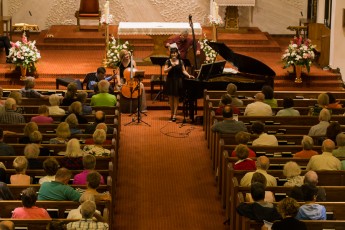 EV live at the Music at Fieldcote Summer Series, St Ann's Parish in Ancaster, July 23, 2017. Photo by Ted Buck.