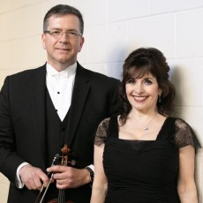 Symphony on the Bay Season Finale at the Burlington Performing Arts Centre, Burlington, ON with Maestro Claudio Vena and Pianist Catherine Wilson, soloist, on Sunday, May 13, 2018.  This photo was taken backstage at BPAC following the concert:   Corey Gemmell, CM of SOTB and Pianist Catherine Wilson.  Photo by Marion Voysey