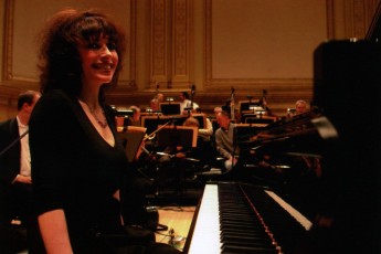 Catherine Wilson in rehearsal with New York Pops 