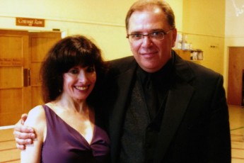 Pianist Catherine Wilson with conductor Michael Lyons, following Catherine’s performance with La Jeunesse Youth Orchestra