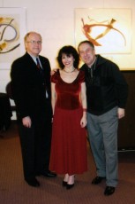 Pianist Catherine Wilson post Hamilton Philharmonic Orchestra concert at Hamilton Place, Hamilton, Ontario with Orchestra Manager Alex Barron and Conductor Michael Reason, 2006