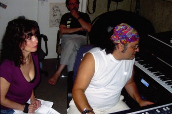 Listening at Ensemble Vivant’s Recording Producer Claudio Vena's Studio:  Catherine Wilson, Claudio Vena and Norman Hathaway – Fall 2007