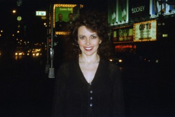 Pianist Catherine Wilson in New York City, Times Square in 1997 following the video shoot of her performance of George Gershwin’s ‘Prelude Number Three’ for Solo Piano. Overlooking the Brooklyn Bridge, this video was shot by NY City videographer Peter Rosen. It is one of five videos that is part of the Series entitled Classical Vignettes.