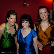 Members of Ensemble Vivant at Glenn Gould Studio in Toronto, ON following EV’s concert on April 14, 2012:  L to R:  Erica Beston, violin; Catherine Wilson, piano/artistic director; Sybil Shanahan, cello. Photo by Robert DiVito