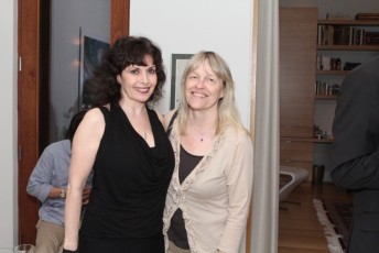 OBLIVION Launch Party, June 2013 Pianist Catherine Wilson with visual artist Marjut Nousiainen. Photo by Jaclyn Appleby