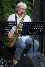 Ensemble Vivant Live in Concert Tribute to Rick Wilkins: Music at Fieldcote on Sunday, August 11, 2019.  Mike Murley, sax
Photo by Ted Buck