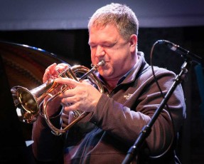 EV’s Sold-Out Tribute to Rick Wilkins concert: Orillia Opera House, March 3, 2019 for Orillia Concert Association:  Kevin Turcotte, trumpet/flugelhorn. Photo by Marion Voysey 