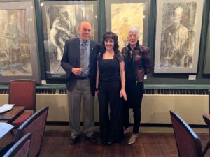 Ensemble Vivant’s pianist/artistic director Catherine Wilson with Rick Wilkins, C.M. and Carolyn Wilkins.